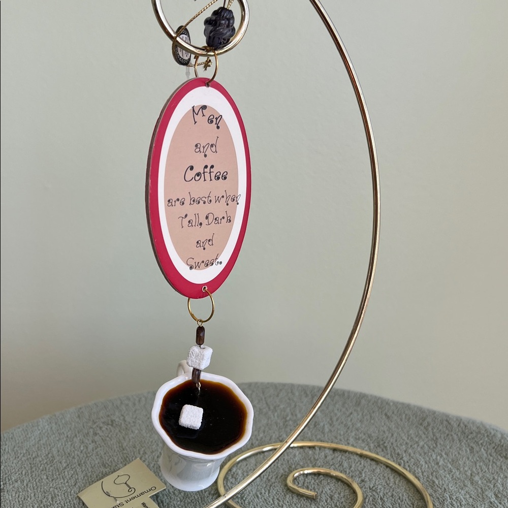 Coffee Themed Ornament with Mug Charm - Picture 6 of 10
